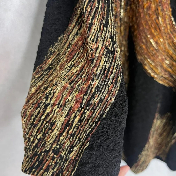 A Touch of Class Vintage Artsy Button Front Long Sleeve Blouse Size LG - Picture 7 of 9